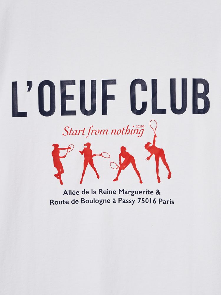 [L'OEUF CLUB] Tennis Play Over-Fit T-Shirt (White)