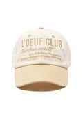 [L'OEUF CLUB] Slogan Ball Cap (Off white/Beige)
