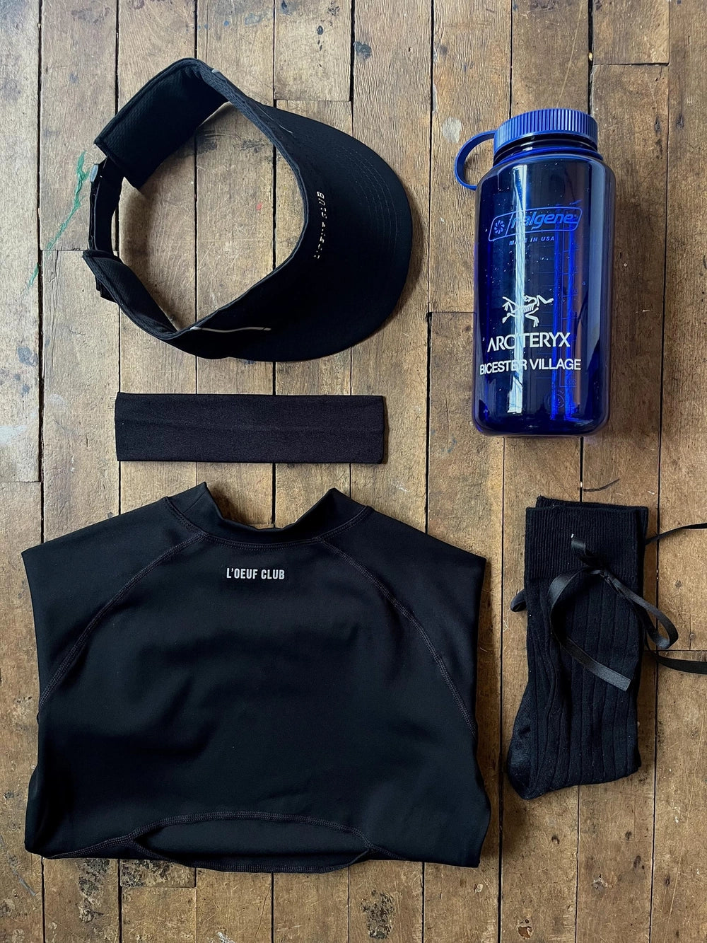 Hazel Tennis Visor Hat (Black & White)