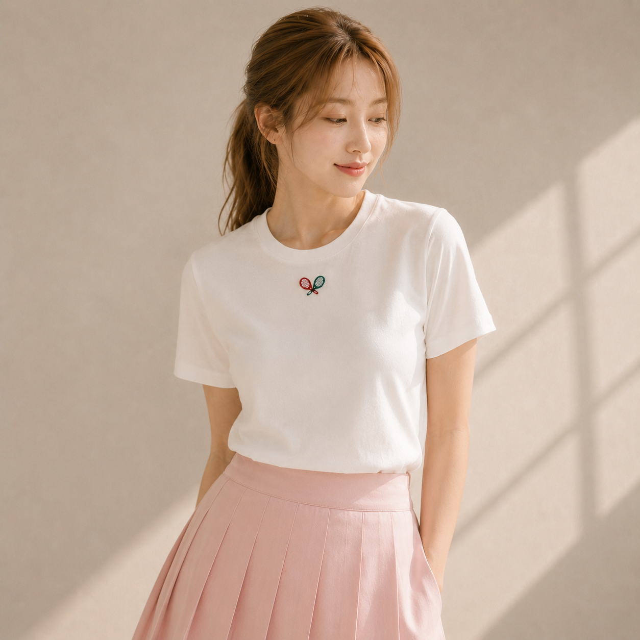 [GSM] Tennis Crop Dry Fit T-Shirt