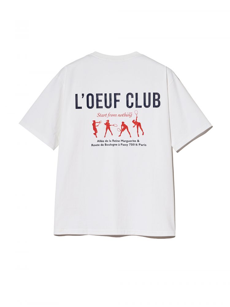 [L'OEUF CLUB] Tennis Play Over-Fit T-Shirt (White)