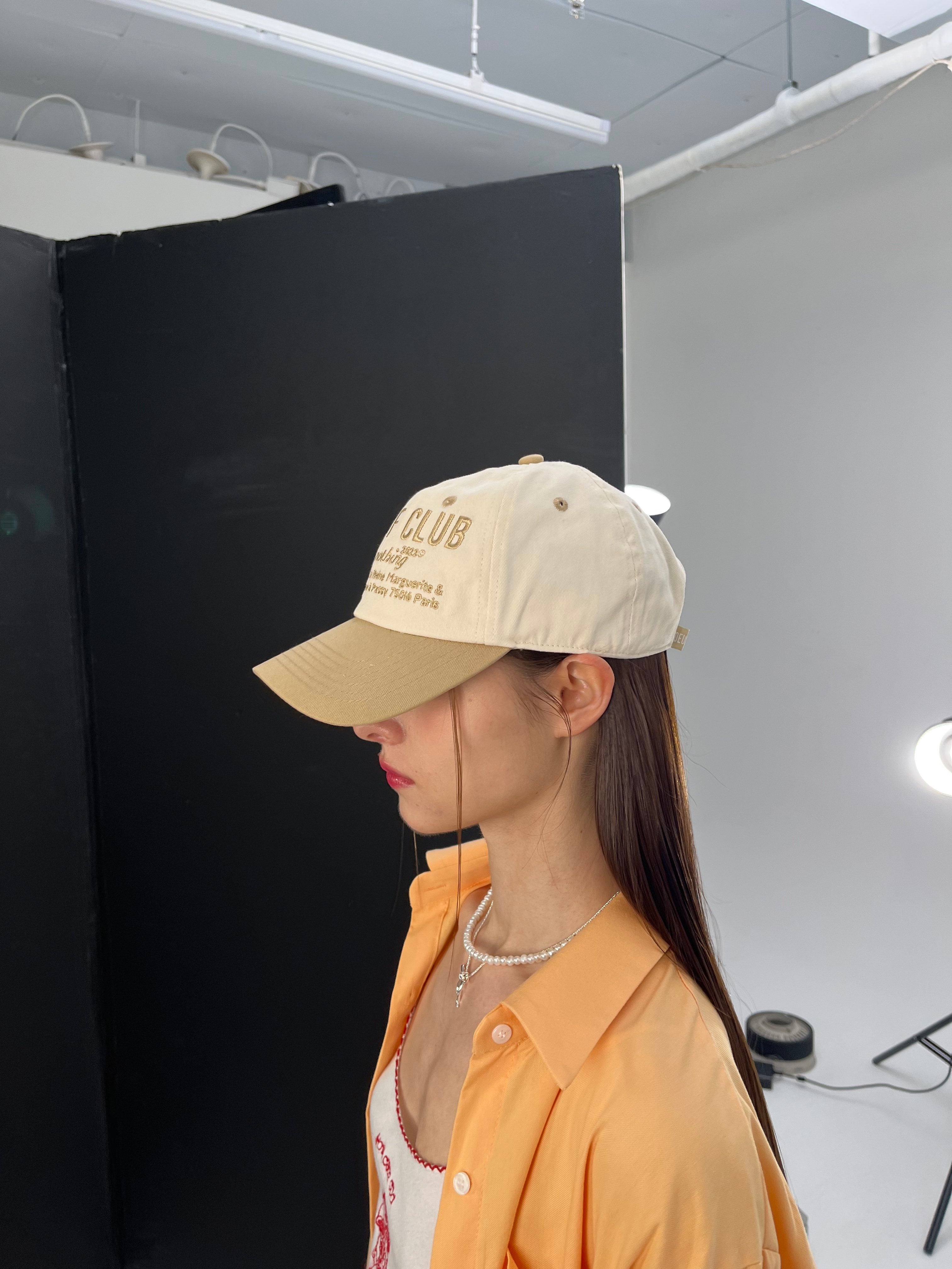 [L'OEUF CLUB] Slogan Ball Cap (Off white/Beige)