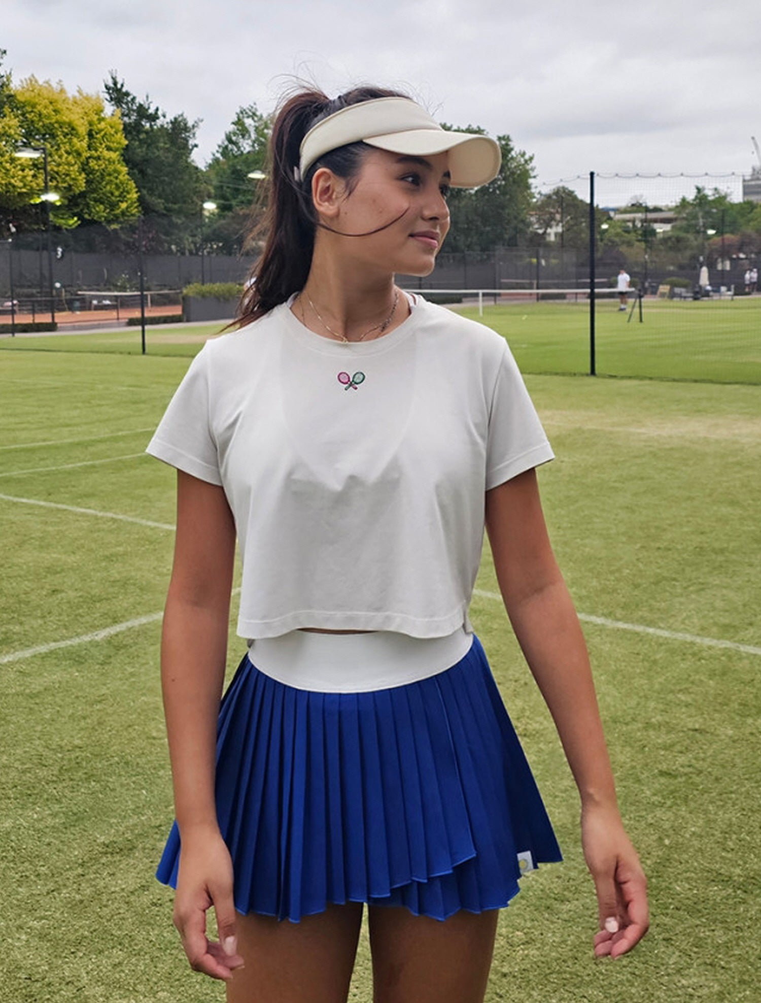[GSM] Unbalance Pleated Dry-Fit Tennis Skirt - Blue