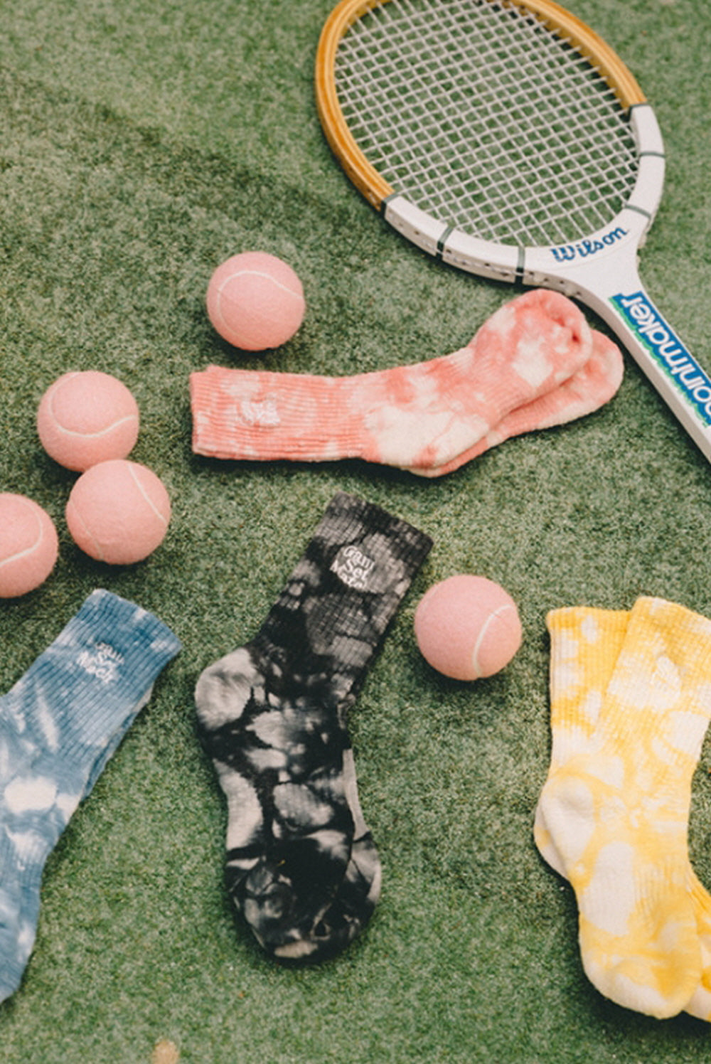 [GSM] Tie-Dye Sports Socks - YELLOW, BLUE, PINK