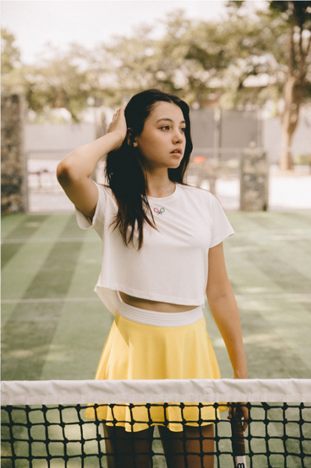 [GSM] Tennis Layered Dry-Fit Skirt - YELLOW