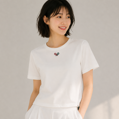 [GSM] Tennis Crop Dry Fit T-Shirt