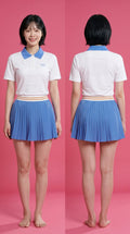 Set up [HEJ] TIMELESS POLO WHITE WOMEN + ETERNAL SKIRT REGATTA