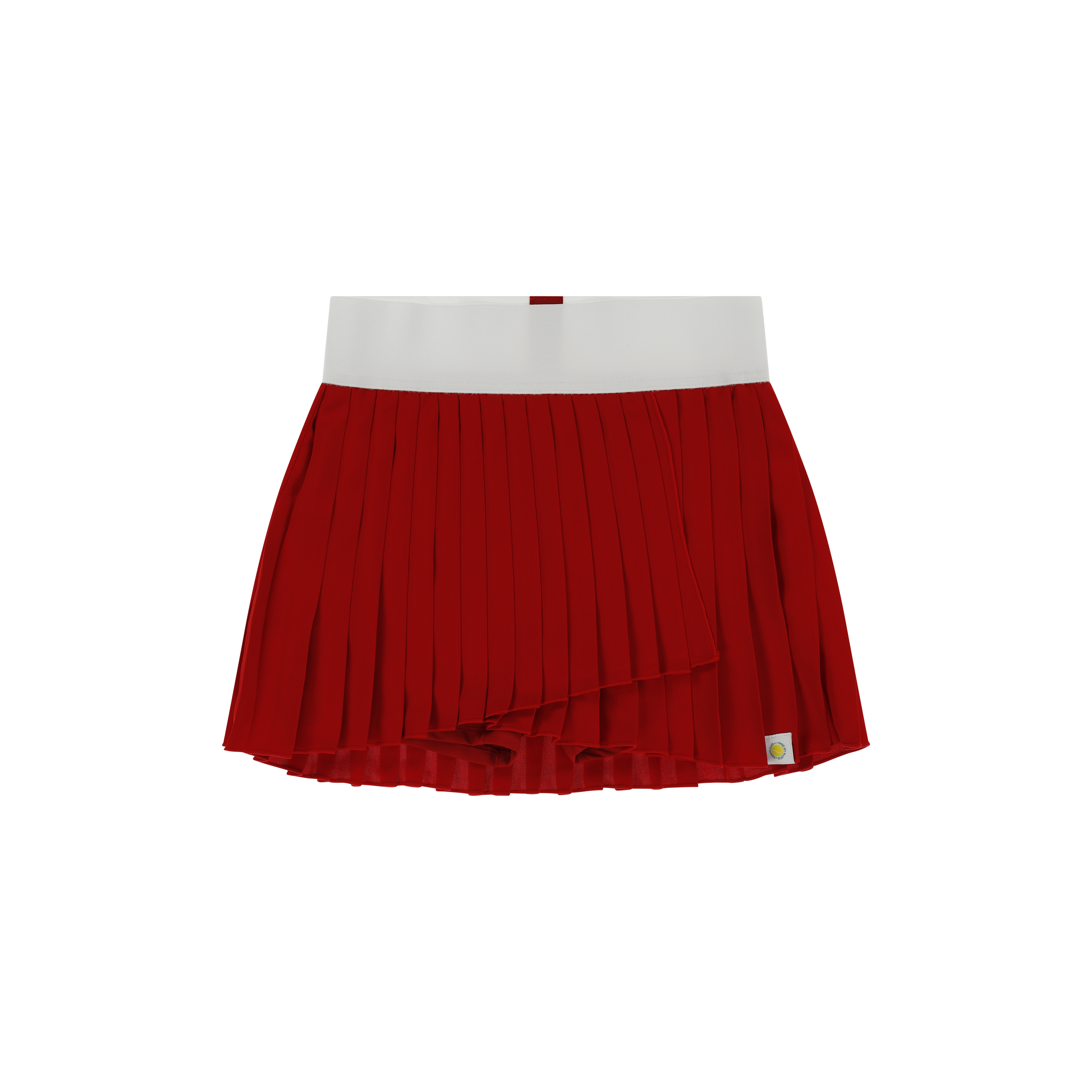 [GSM] Unbalance Pleated Dry-Fit Tennis Skirt - RED