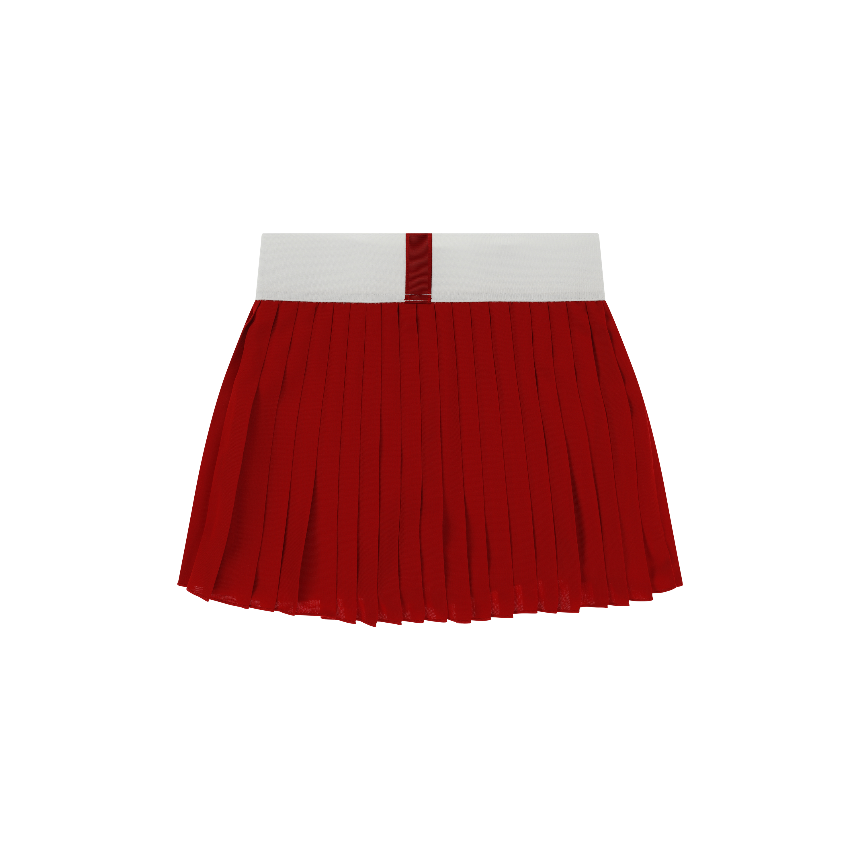 [GSM] Unbalance Pleated Dry-Fit Tennis Skirt - RED