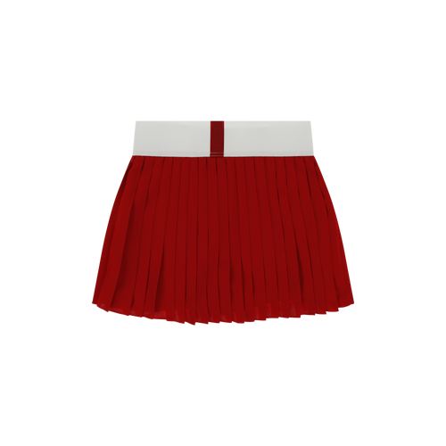 [GSM] Unbalance Pleated Dry-Fit Tennis Skirt - RED