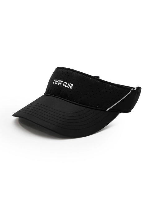 Hazel Tennis Visor Hat (Black & White)