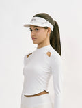 Hazel Tennis Visor Hat (Black & White)