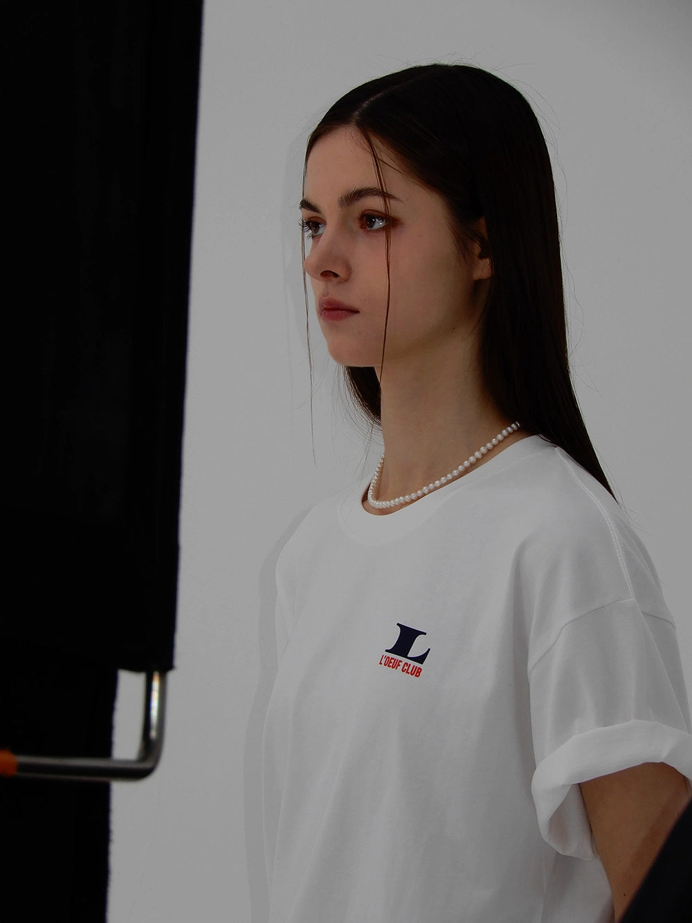 [L'OEUF CLUB] Tennis Play Over-Fit T-Shirt (White)