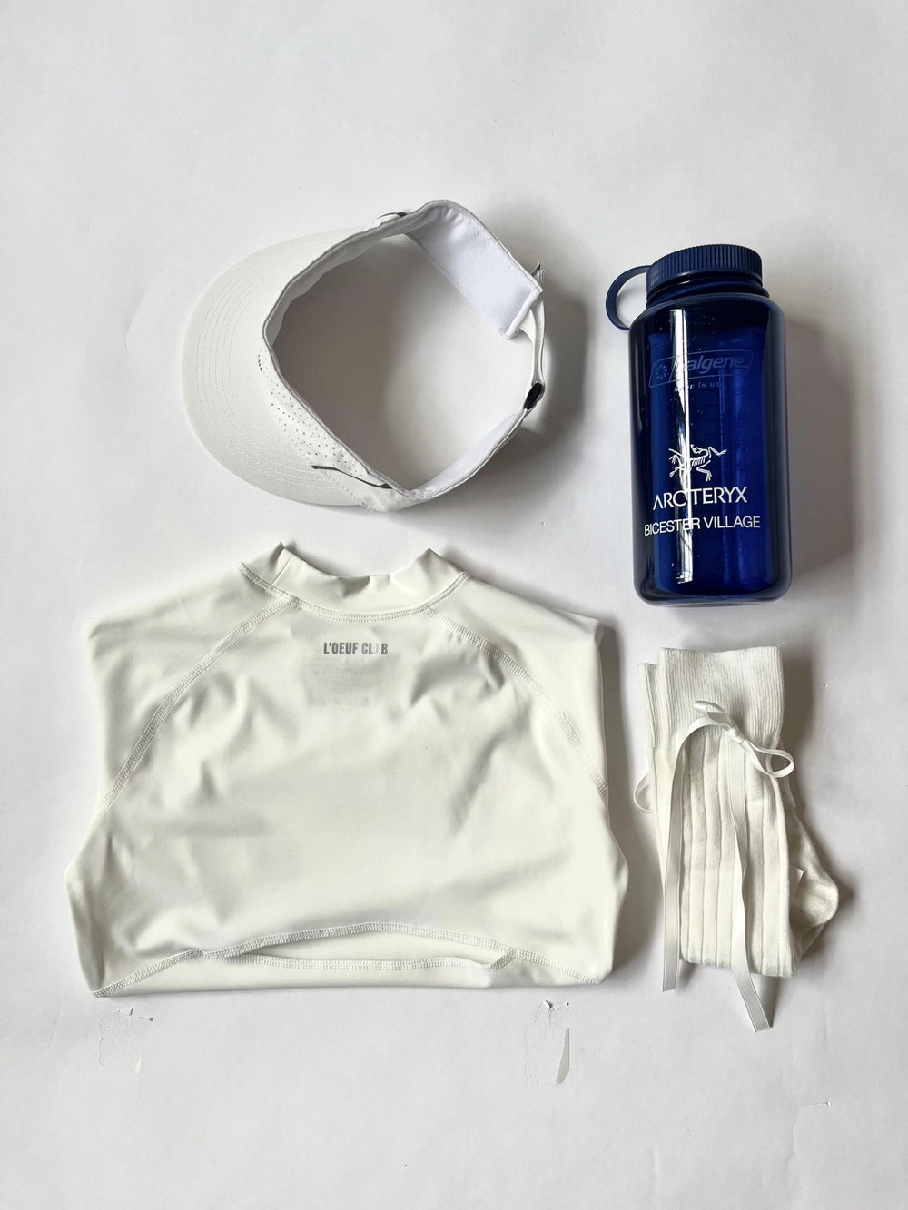 Hazel Tennis Visor Hat (Black & White)