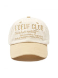 [L'OEUF CLUB] Slogan Ball Cap (Off white/Beige)