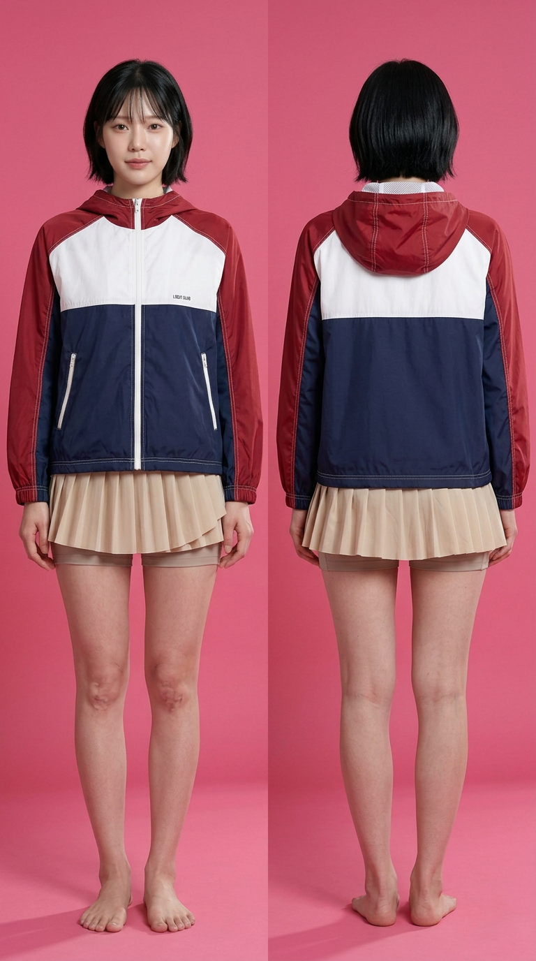 Set up [L'oeuf club] Althea Windbreaker Jacket + Suzanne Skirt