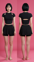 Set up [L'OEUF CLUB] Helen Black Top V2 + Helen Black Skirt V2