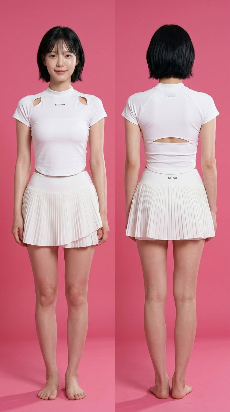 Set up [L'OEUF CLUB] Helen White Top V2 + Helen White Skirt V2