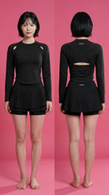 Set up [L'OEUF CLUB] Helen black Longsleeve V2 + Helen Black Skirt V2